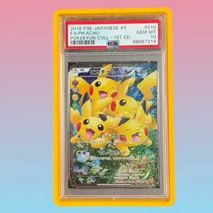 Pikachu Pokekyun Trading Card, PSA 10 Graded Collectible