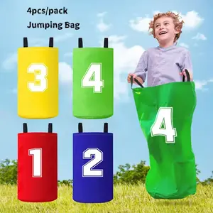 4 Piece Colorful Kids Jump Bags, Foldable Lightweight Track & Field Bag, Athletic Bag, Portable Outdoor Game Accessories, Easy Carry Outdoor Competition Pack