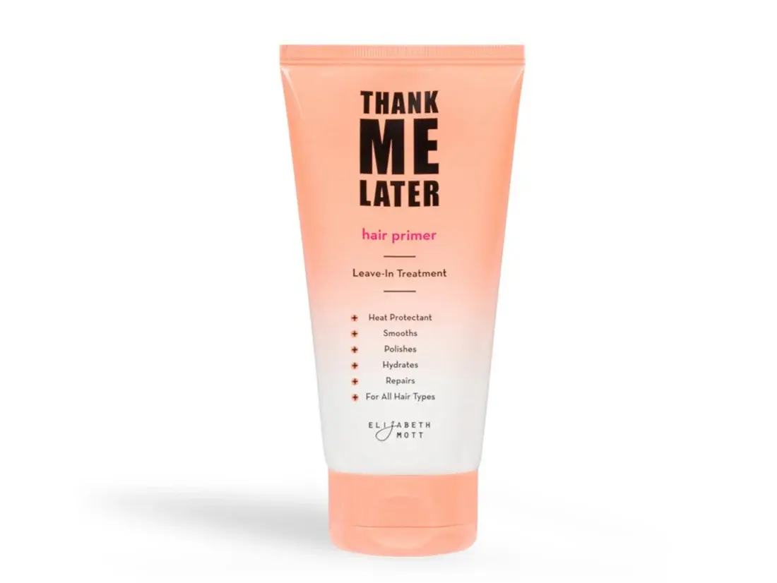 Elizabeth Mott Thank Me Later Hair Primer & Oil - Vegan, Cruelty-Free Leave-In Haircare Treatment, Hydrating Herbal Blend for Frizz Control, Smoothness, Repair, Glass Hair Finish & Floral Vanilla Scent
