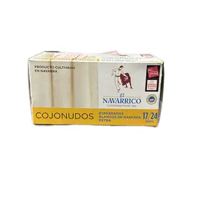 El Navarrico Cojonudos Extra Blancos Espárragos Snack - Vitamin-Rich, Fiber-Rich, Milder Flavor, Low-Calorie Healthy Side Dish