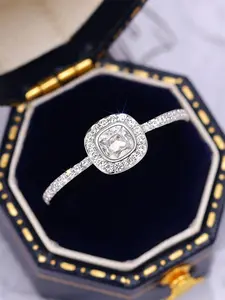 1 PC Glamorous Cubic Zirconia Ring For Women For Valentine's Day Gift Wedding Anniversary Party Jewelry