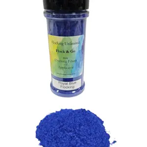 Flock & Go Flocking and Applicator All in One (Royal Blue) 1oz with Soft Velvety Look and Professional Finish, Ideal for Various DIY Projects