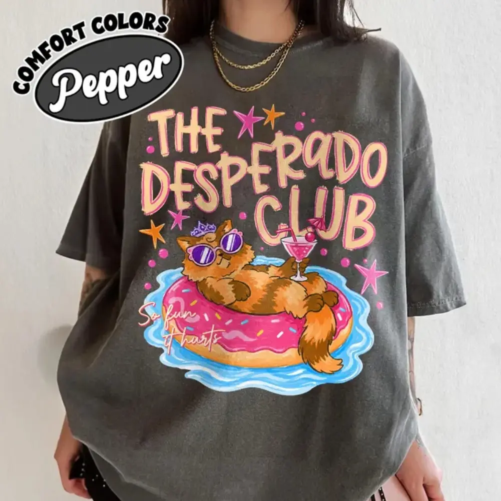 The Desperado Club Shirt, Princess Donut Inspired Tee, Funny Fantasy Cat Shirt, LitRPG Bookish Graphic Tee, Geeky Reader Gift, Gift for Men, Gift for Women, Crew Neck T-shirt, Trending T-shirt