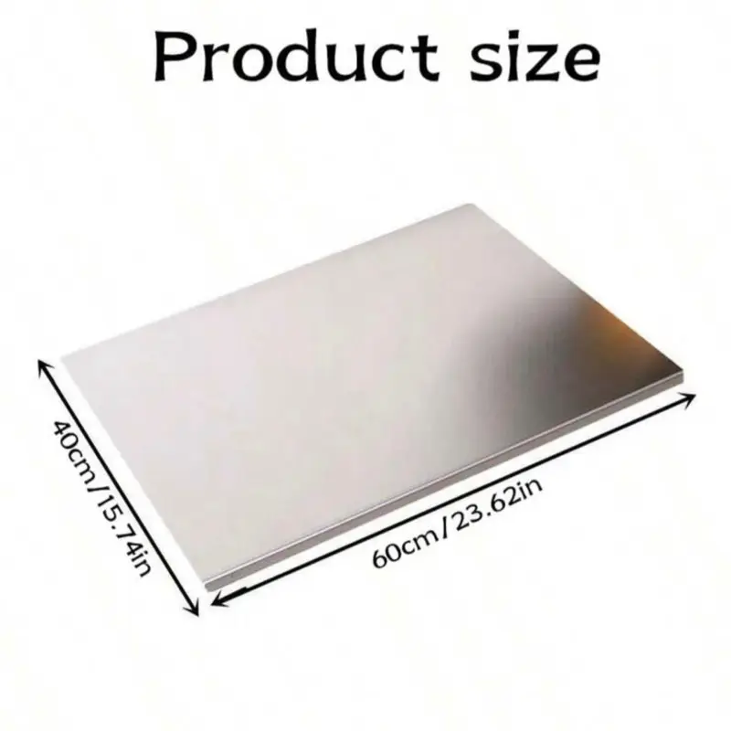 Stainless Steel Heavy-Duty Chopping Board for Kitchen Countertop Use