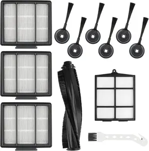 Replacement Parts for Shark ION Robot AV751 AV752 AV753 RV700_N RV720_N RV850 RV851WV Vacuum Cleaner Accessories by  - 6 Side Brushes,3 Hepa Filter,1Main Brush,1 Filter Guard,1 Cleaning Brush