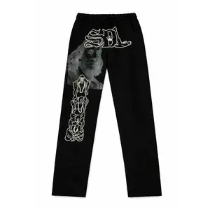 Men's S-DL BLK Black Sweatpants, Hip Hop Sweatpants, Streetwear Style, Trendy Outdoor Wear Daily Wear, Designer Clothing, Gift for him, Gift for her, Birthday's gift