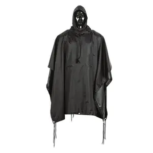 MIL-SPEC PLUS RUBBERIZED HEAVY DUTY PONCHO 100% Waterproof Two-Person Shelter Non-Rusting Grommets Drawstring Hood Oversized Design Stuff Sack Included