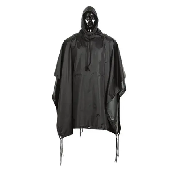 MIL-SPEC PLUS Rubberized Heavy-Duty All-Seasons Poncho, 100% Waterproof 2-Person Shelter, Non-Rusting Grommets, Drawstring Hood, Oversized Design, Stuff Sack Included