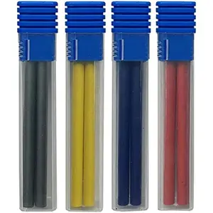 5.6mm Metal Mechanical Pencil Set with Clip Metal Mechanical Clutch Graphite Pencil Lead Pencil and 4 count Lead For Construction, Draft Drawing, Crafting, Art Sketching (4 colors lead set)