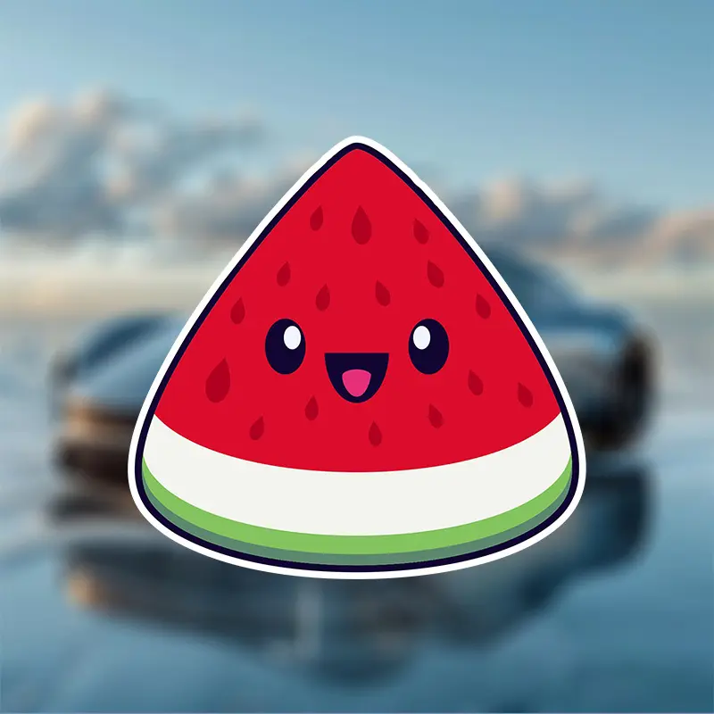 Cute Watermelon Waterproof Fun Vinyl Stickers - Car Stickers - Bumper Stickers - Truck, Window, Laptop, and Motorcycle Car Stickers