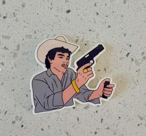 Chalino Sánchez Vinyl Sticker – Iconic Mexican Musician Decal, Laminated, Hard Hat Sticker, Foreman Welding Welder Decal Hard Hat Decal