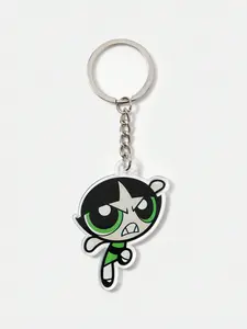 THE POWERPUFF GIRLS X SHEIN Acrylic Bubbles Cartoon Pattern Keychain Bag Pendant