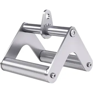 Double D Row Handle  Attachment, Stainless Steel V Bar with Non-Slip  Grip for  Gym  Machine, LAT Pulldown &