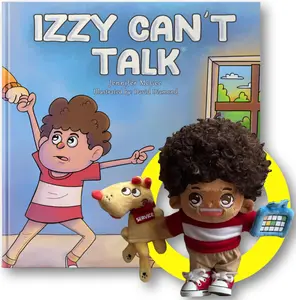 Izzy Plush & Stim Doll,  Izzy Can't Talk Book COMBO *BEST VALUE