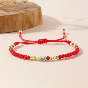 Lucky red string devil's eye bracelet. The devil's eye protects wealth and attracts wealth.Bohemian devil's eye bracelet. Lucky red string bracelet