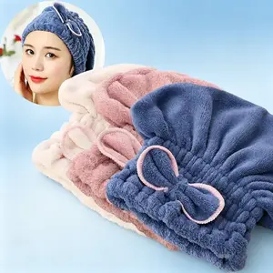 Women’s 3-Pack Microfiber Hair Towel Wraps, Super Absorbent Quick-Dry Hair Drying Caps, Soft Shower Turban Set