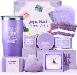Easter Gift 9-Piece Gift Basket for Women – Unique Birthday, Mother’s Day | Tumbler Gift Box for Mom, Sister, Friend, Teacher