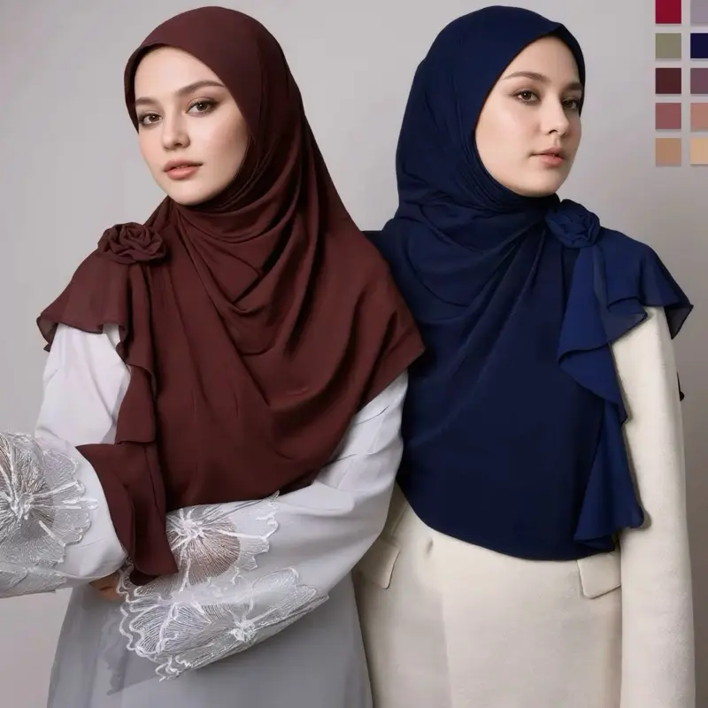 Mancha&More premium Ready to wear Hijab Jersey Cotton Voile Plain Hijab – Soft, Breathable, Silky-Smooth Long Scarf for Everyday Modest Wear.