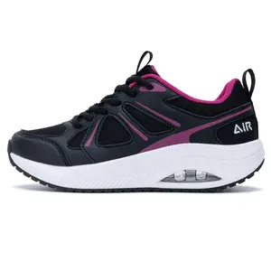 Women's summer breathable walking shoes with arch support. Slip-resistant, classic black/white multi-color design. Ideal for running & foot pain relief.US sizes 5.5-11