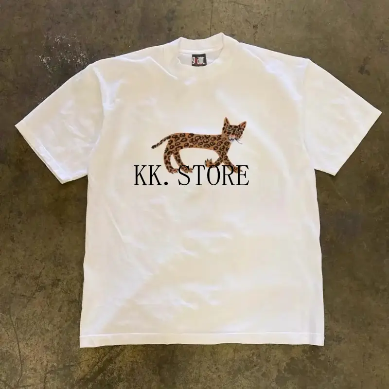 High Street Leopard Print Graphic T-Shirt | Unisex 100% Cotton Soft & Comfortable Short Sleeve Tee | Trendy Casual Shirt for Men & Women | SKU qmtxplzrav
