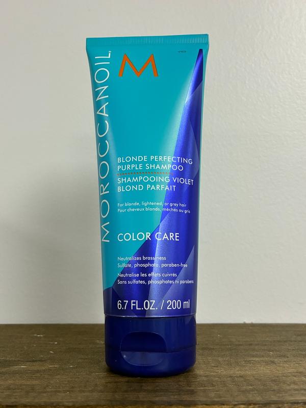 Moroccanoil Blonde Perfecting Purple Shampoo Color Care - Neutrilizes Brassiness Sulfate Phosphate Paraben Free