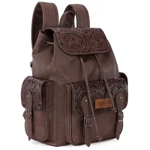 Wrangler Backpack Purse for Women Men Floral Tooled Designer Travel Bags Wrangler Backpack Purse for Women Men Floral Tooled Designer Travel Bags