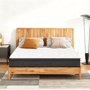 Chunova 10/12-Inch Hybrid Mattress with Cooling Gel Memory Foam, Individual Pocket Springs, Medium Firm for Pressure Relief, CertiPUR-US & Fiberglass Free