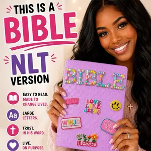 Purple custom NLT version Bible