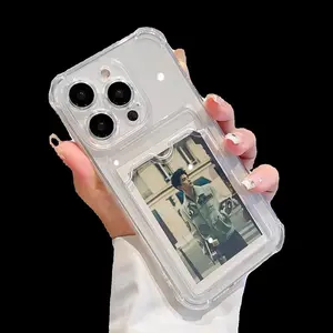 DarlingCase Clear Wallet iPhone 17 Pro Max Case with Card Slot, Compatible with iPhone 11 12 13 14 15 16 17 Series (Pro / Pro Max / Plus), Transparent Shockproof Protective Cover, Slim Card Holder Design – Grab & Go, All-in-One Everyday Carry