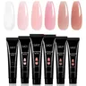 GAOY Poly Gel Set - 6 Colors Pinkish Nude Clear Builder Gel Nail Enhancement Kit for DIY Nail Art