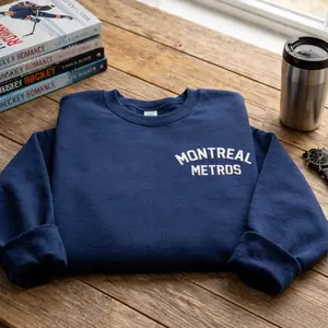 Montreal Metros embroidered Sweatshirt, Heated Rivalry Inspired Crewneck, Hollander 24 Hockey Boys LGBT Embroidered Sweatshirt