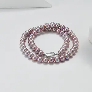 Pink Purple Pearl Necklaces For Women, The Pearls Newly Harvested 2026, Good Gift For Women
