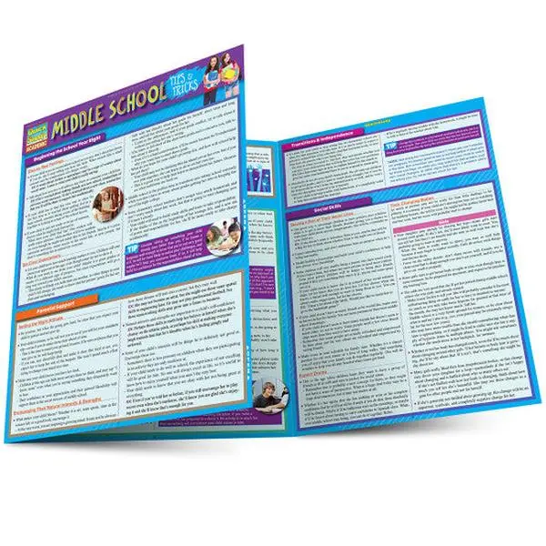 QuickStudy® Middle School: Tips & Tricks Laminated Study Guide