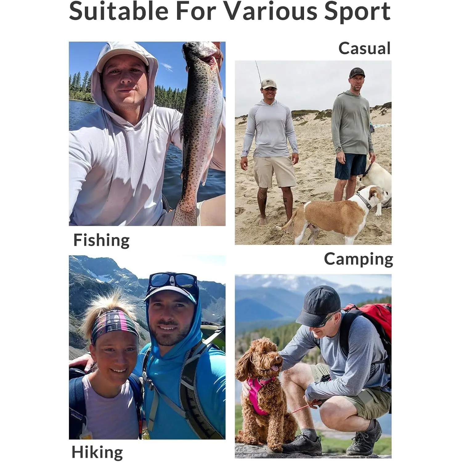 Men's UPF 50+ Sun Protection Hoodie Shirt - Long Sleeve UV SPF Rash Guard Lightweight Quick-Dry Fishing Swimming T-Shirts for Outdoor Activities Beach Surfing Hiking Comfortable Breathable Fabric Men's UPF 50+ Sun Protection Hoodie Shirt - Long Sleeve UV SPF Rash Guard Lightweight Quick-Dry Fishing Swimming T-Shirts for Outdoor Activities Beach Surfing Hiking Comfortable Breathable Fabric