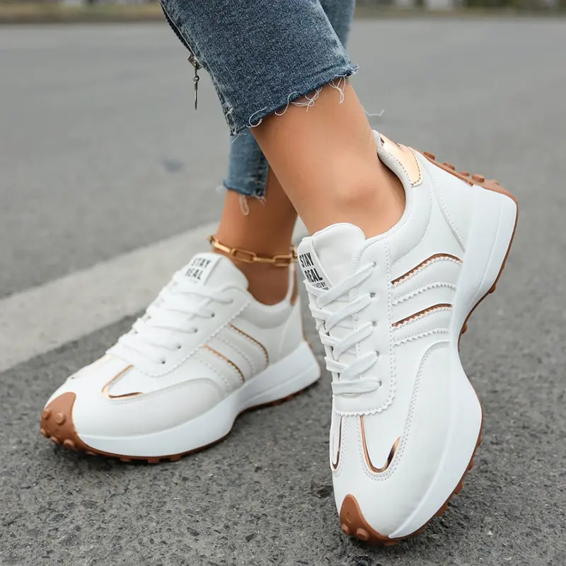 Height Increasing Thick-Sole Non-Slip Workout Chunky Running Sneakers, Athletic Trainers for Women, Comfortable Breathable Shoes for Outdoor Sports, Running Style Shoes
