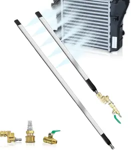 39" & 24" Radiator Cleaning Wand 2-Piece Set - Portable Radiator Cleaning Tool for Household Cars, Trucks, RV（with Switch）