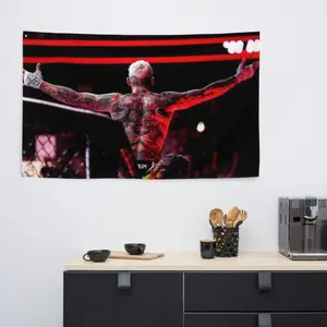 Charles Oliveira Inspired Room Flag, Motivational Wall Decor, Hard Work and Dedication, Inspirational Gift Cotton Decorative 40in*60in Light Linen