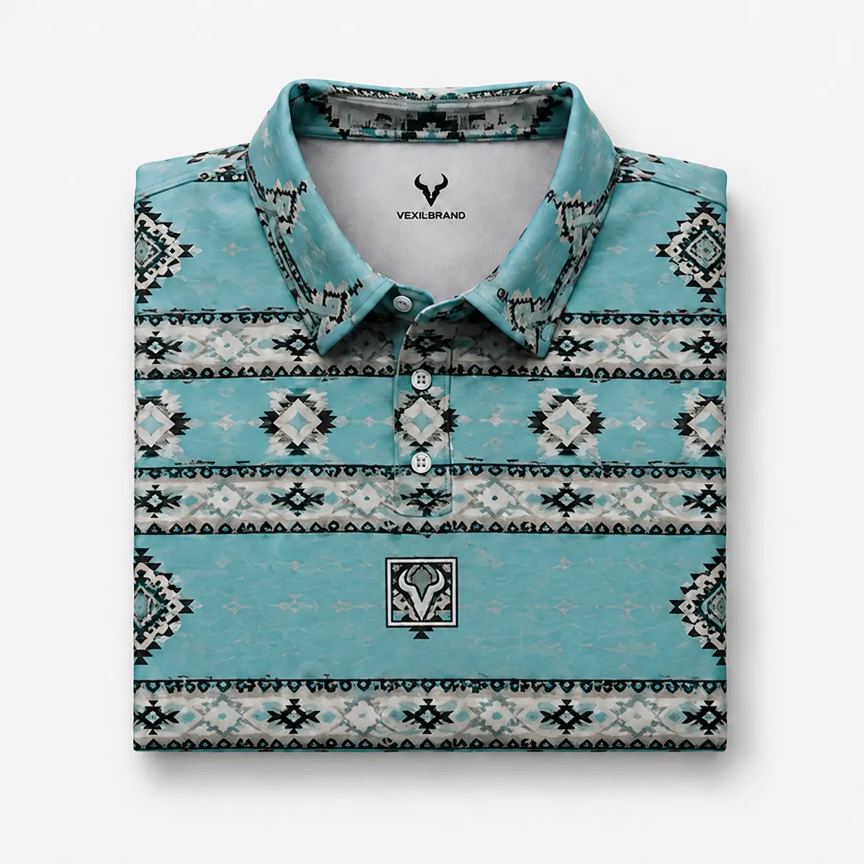 Vexil Brand - Polo - The Weekender Turquoise/Aztec Polo