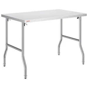 VEVOR Stainless Steel Table, 24x 30 Inches Food Prep Worktable with Wheels, Kitchen Prep Table with Adjustable Undershelf Workstations for Commercial Kitchen, Restaurant, Hotel and Garage, OutdoorVEVOR Super Brand Day