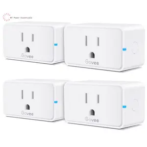 Govee Smart Plug with Energy Monitoring, WiFi Bluetooth Plug Work with Alexa and Google Assistant, 15A Smart Outlets with Timer & Group Controller, No Hub Required, ETL&FCC Certified for Home, 4 Pack