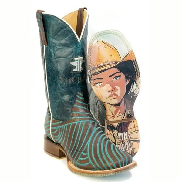 Women's Tin Haul Wavecrest Boots with I'M Sorry Sole Handmade Brown