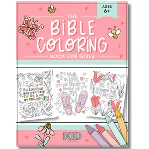 The Bible Coloring Book for Girls: Color 40 Cute Designs of Inspirational Verses & Christian Artwork