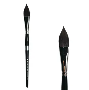 Trekell Onyx Synthetic Squirrel Short Handle Artist Brush - Size 5/8" Oval Wash