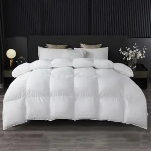 Down Alternative Comforter, All Season Duvet Insert Lightweight Bed Comforter Insert White Baffle Box Stitched with Corner Tabs (Queen All Season 90"X90")