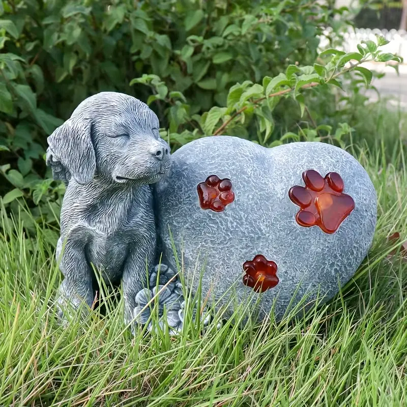 Dog Angel Statue Pet Memorial Stone Commemorative Gift Garden Ornament 6x7.1x3 inches
