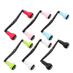 Fishing Reel Handle 120mm Alluminum Handle TPE Material Knob For Baitcasting Reel Hole Size 8*5/7*4mm DIAccessory