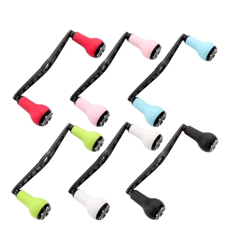 Fishing Reel Handle 120mm Alluminum Handle TPE Material Knob For Baitcasting Reel Hole Size 8*5/7*4mm DIAccessory