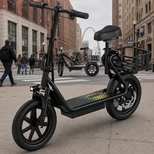 Premium Foldable Electric Scooter for Adults – 500W Motor, 27-49 Miles Range, 22 MPH Top Speed, 14" Tires, with Back Basket & APP Control.SummerWins,Father's Day Gife