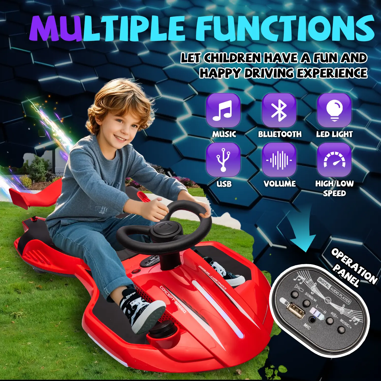 Kartivo 12V Kids Ride On Electric Toy Electric Wiggle Car,Drift