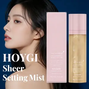 HOYGI Sheer Setting Mist, Lightweight Film-Forming Long-Lasting Makeup, Hyaluronic Acid & Polyglutamic Acid Moisturizing, Full Spectrum Sun Protection Refreshing Non-sticky